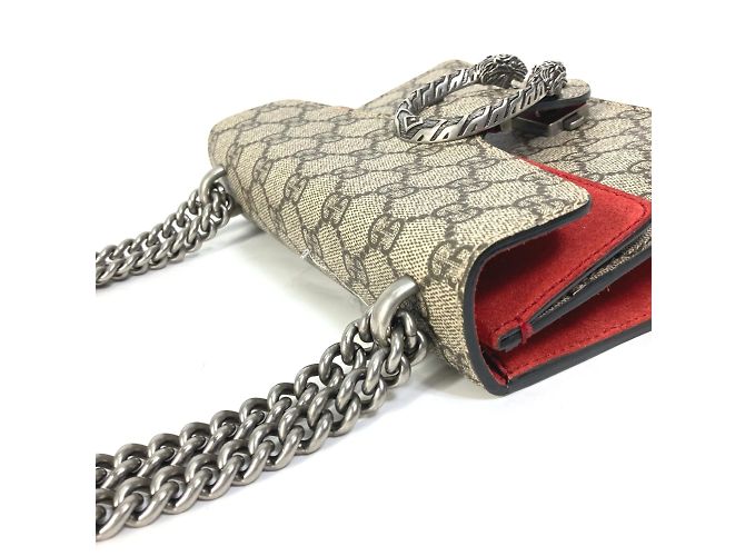 Borsa a tracolla Gucci 421970 GG Double Chain Beige - vista 9