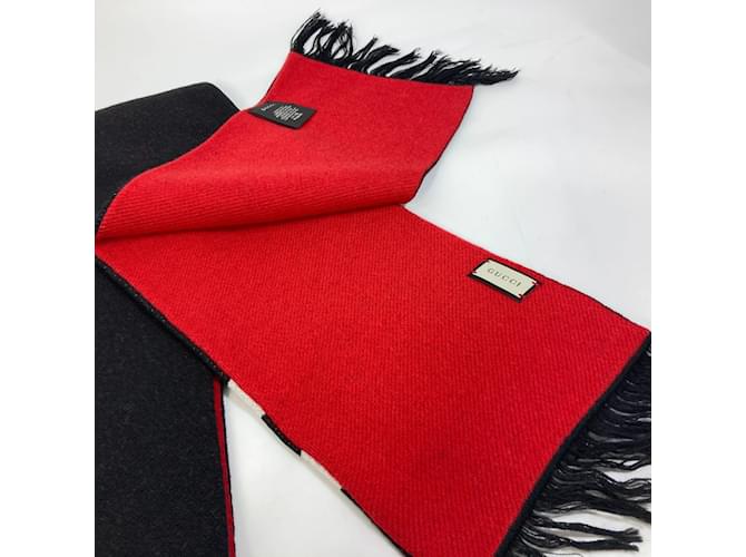 Sciarpa con frange e logo Gucci BE LOVED Nero - vista 4