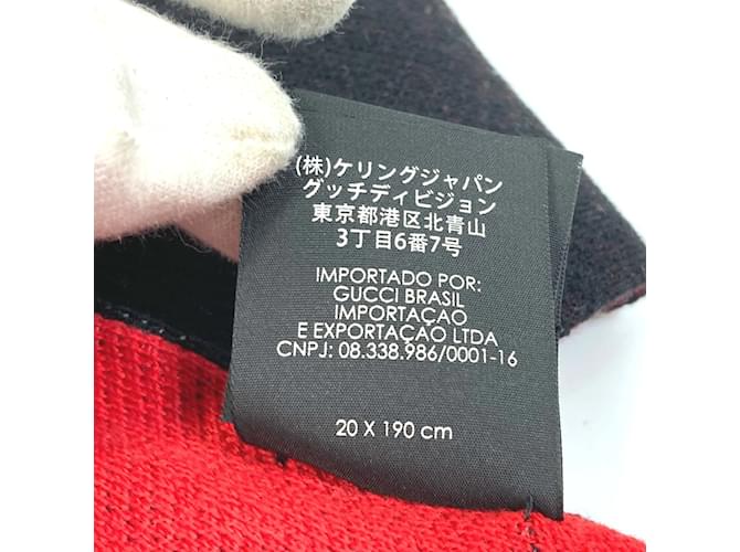 Sciarpa con frange e logo Gucci BE LOVED Nero - vista 8