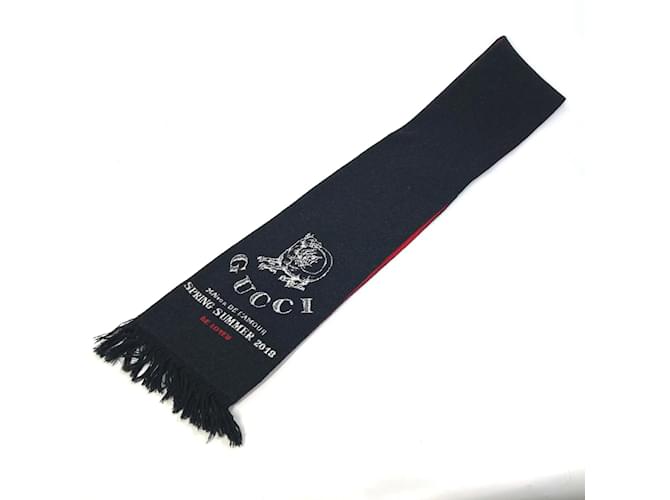 Sciarpa con frange e logo Gucci BE LOVED Nero - vista 9