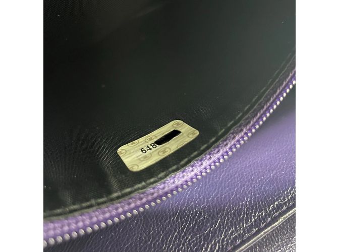 Borsa in pelle viola Chanel Porpora - vista 9