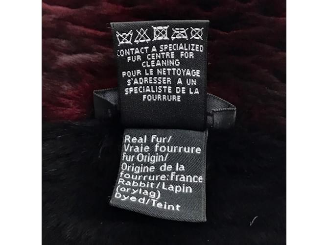 Sciarpa Chanel CC Mark in Rosso Bordeaux e Nero - vista 9
