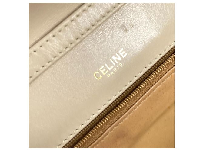 Céline Borsa a spalla in pelle beige Celine - vista 11