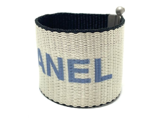 Timeless Bracciale in tessuto blu vintage Chanel - vista 2
