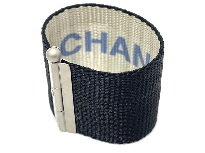 Timeless Bracciale in tessuto blu vintage Chanel - vista 4
