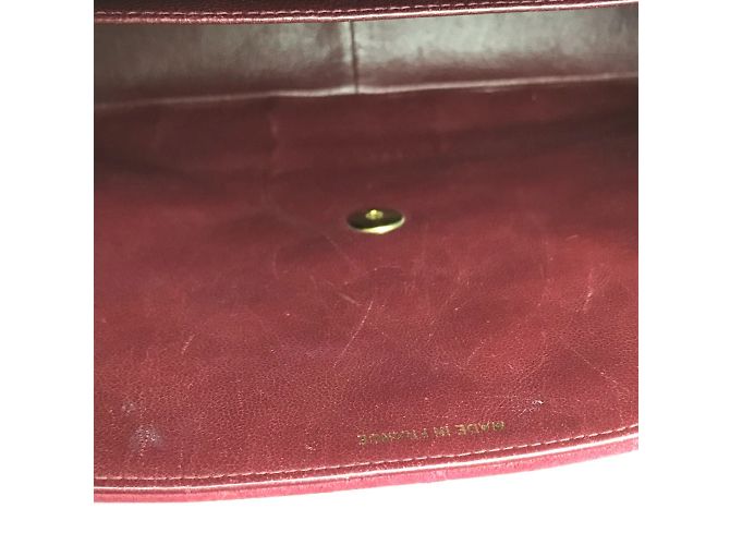 Borsa a spalla in pelle rossa Chanel Rosso - vista 10
