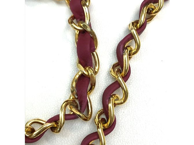 Borsa a spalla in pelle rossa Chanel Rosso - vista 7