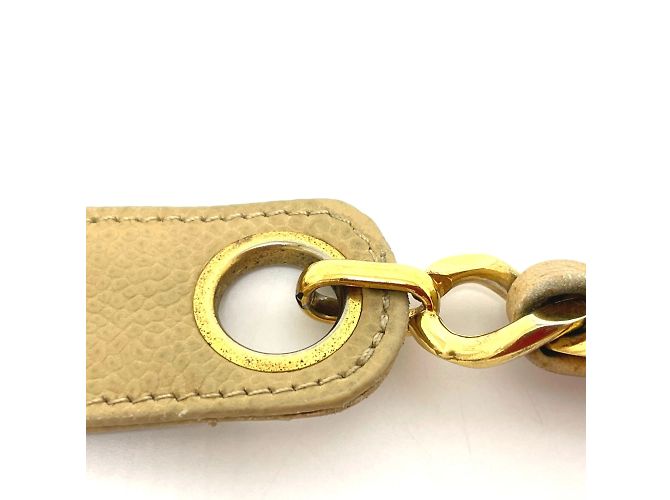 Bolsa de ombro Chanel CC Coco Charm Bege - vista 12