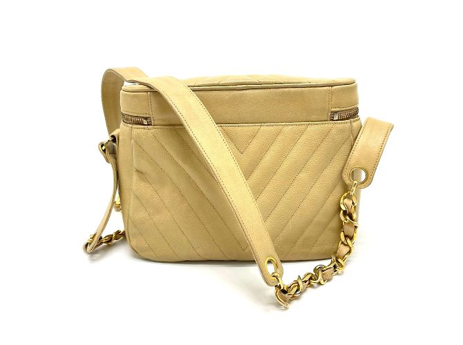 Bolsa de ombro Chanel CC Coco Charm Bege - vista 2