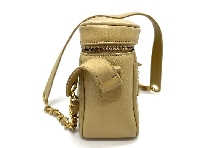 Bolsa de ombro Chanel CC Coco Charm Bege - vista 3