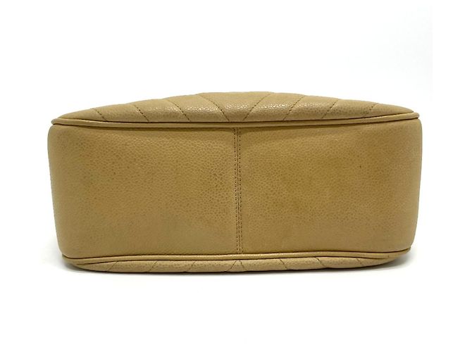 Bolsa de ombro Chanel CC Coco Charm Bege - vista 4
