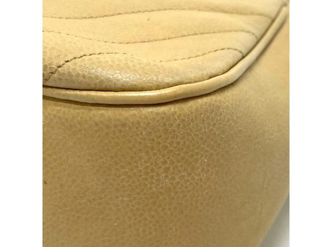 Bolsa de ombro Chanel CC Coco Charm Bege - vista 5