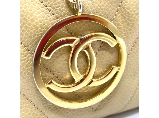 Bolsa de ombro Chanel CC Coco Charm Bege - vista 7