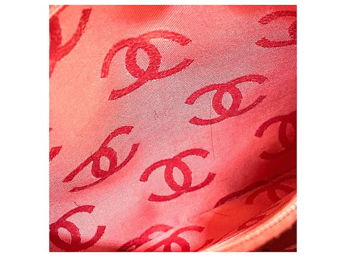Chanel Vintage Rote Leder Tragetasche - Ansicht 12