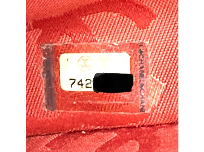 Chanel Vintage Rote Leder Tragetasche - Ansicht 8