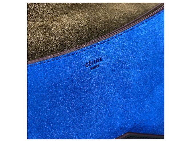 Céline Borsa a spalla in pelle marrone Celine - vista 12