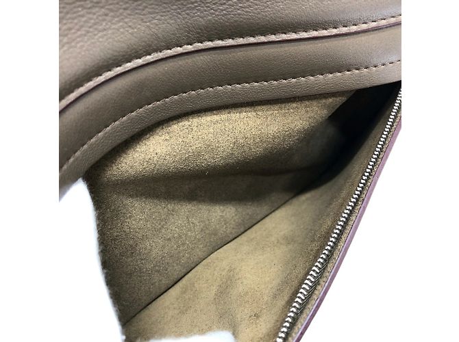 Céline Borsa a spalla in pelle marrone Celine - vista 14