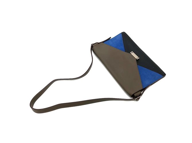Céline Borsa a spalla in pelle marrone Celine - vista 2