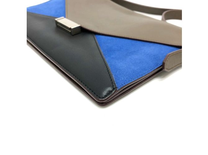 Céline Borsa a spalla in pelle marrone Celine - vista 4
