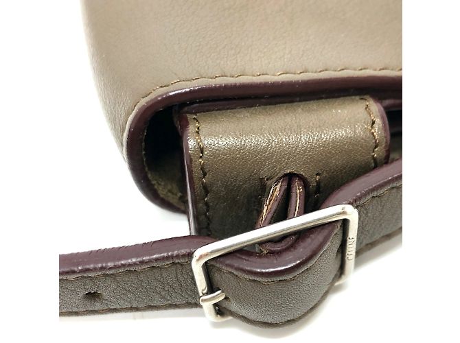 Céline Borsa a spalla in pelle marrone Celine - vista 7