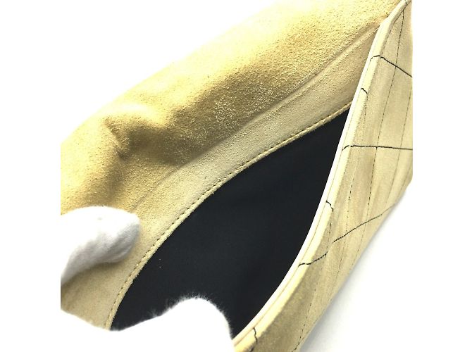 Borsa a spalla in pelle beige Chanel - vista 9