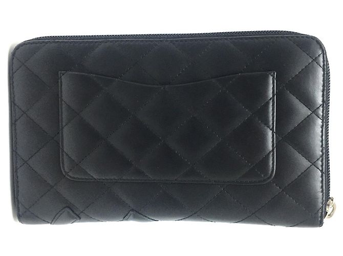 Cartera larga con cremallera de la línea Cambon A26710 de Chanel Negro - vista 2