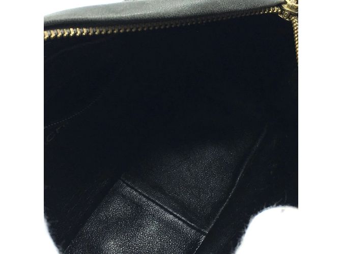 Borsa a spalla in pelle grigia Chanel Marrone - vista 13