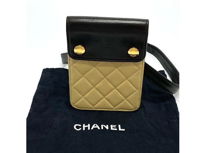 Marsupio in pelle nera e beige di Chanel Nero - vista 11