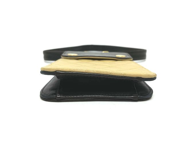 Marsupio in pelle nera e beige di Chanel Nero - vista 5