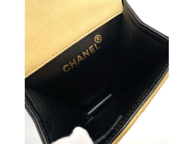 Marsupio in pelle nera e beige di Chanel Nero - vista 9