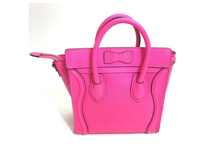 Céline Borsa in pelle rosa Celine - vista 4