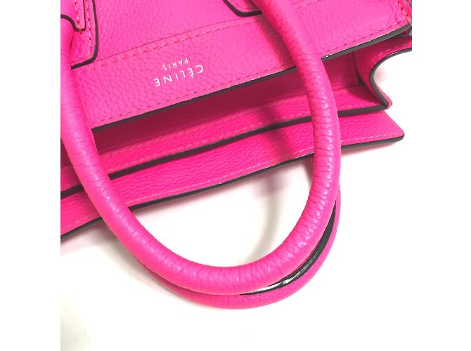 Céline Borsa in pelle rosa Celine - vista 5