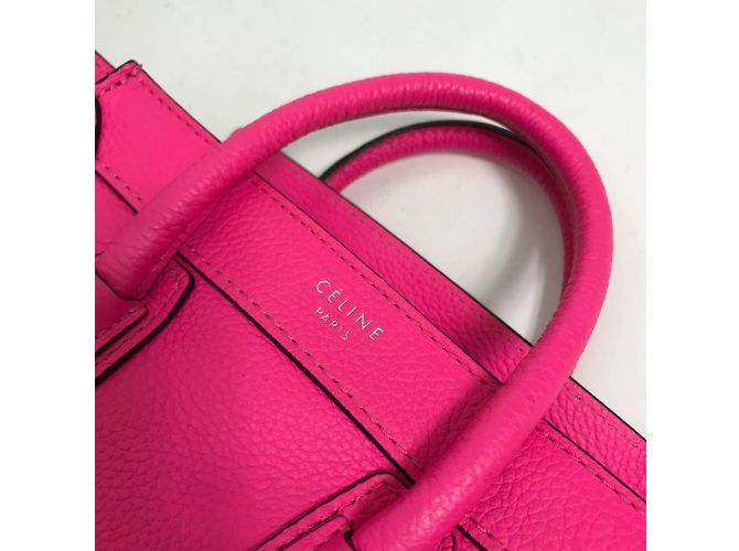 Céline Borsa in pelle rosa Celine - vista 6