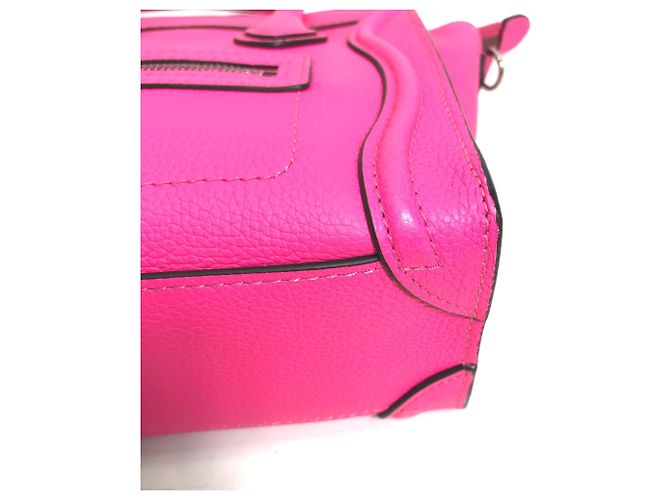 Céline Borsa in pelle rosa Celine - vista 8