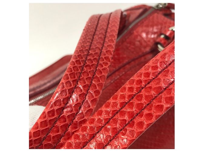 Céline Celine Vintage Rote Boston Tasche - Ansicht 10