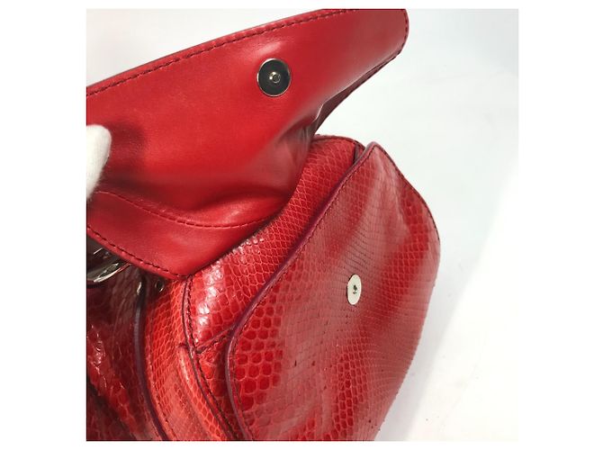 Céline Celine Vintage Rote Boston Tasche - Ansicht 11