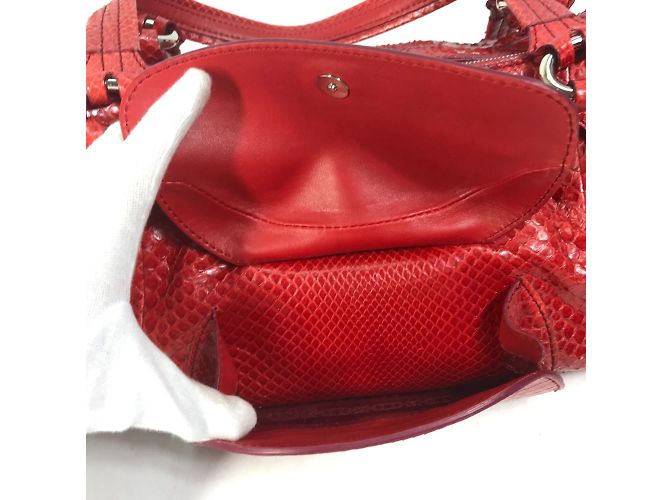 Céline Celine Vintage Rote Boston Tasche - Ansicht 12