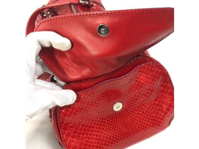 Céline Celine Vintage Rote Boston Tasche - Ansicht 13