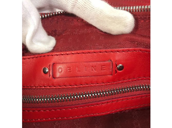Céline Celine Vintage Rote Boston Tasche - Ansicht 15