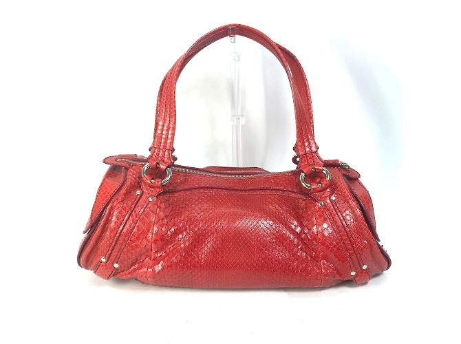 Céline Celine Vintage Rote Boston Tasche - Ansicht 2