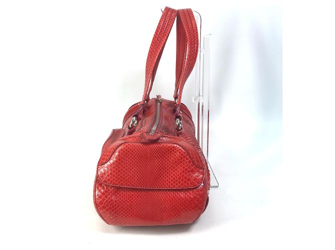Céline Celine Vintage Rote Boston Tasche - Ansicht 4