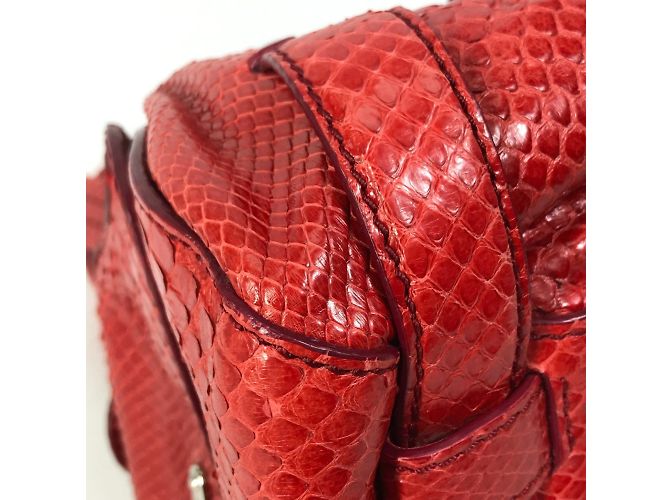 Céline Celine Vintage Rote Boston Tasche - Ansicht 6