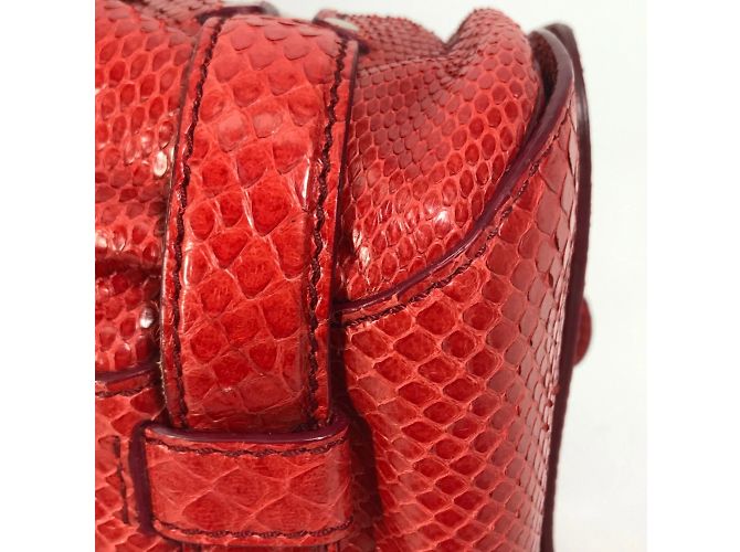 Céline Celine Vintage Rote Boston Tasche - Ansicht 7