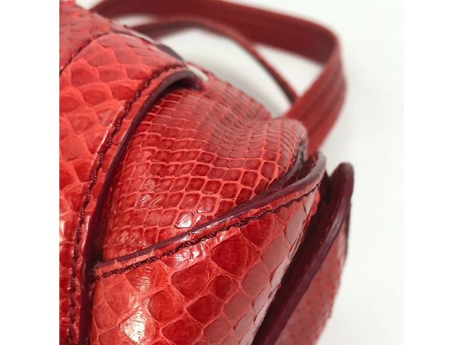 Céline Celine Vintage Rote Boston Tasche - Ansicht 9