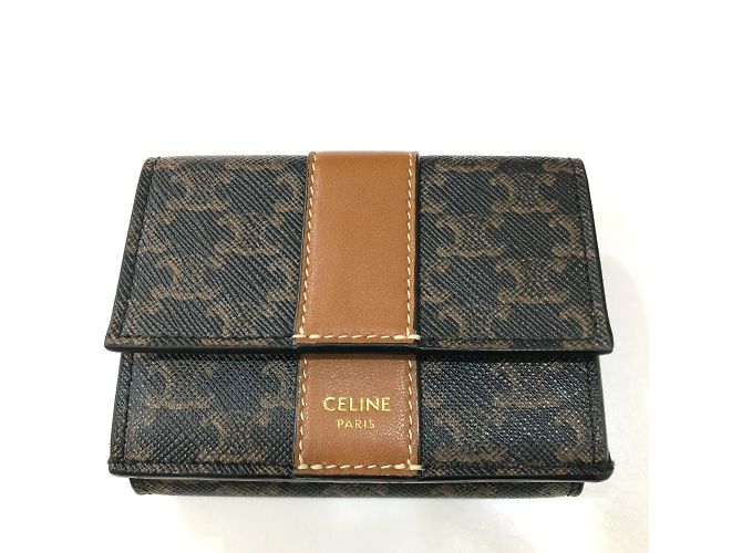 Céline Celine Triomphe Kompaktgeldbörse Braun - Ansicht 4