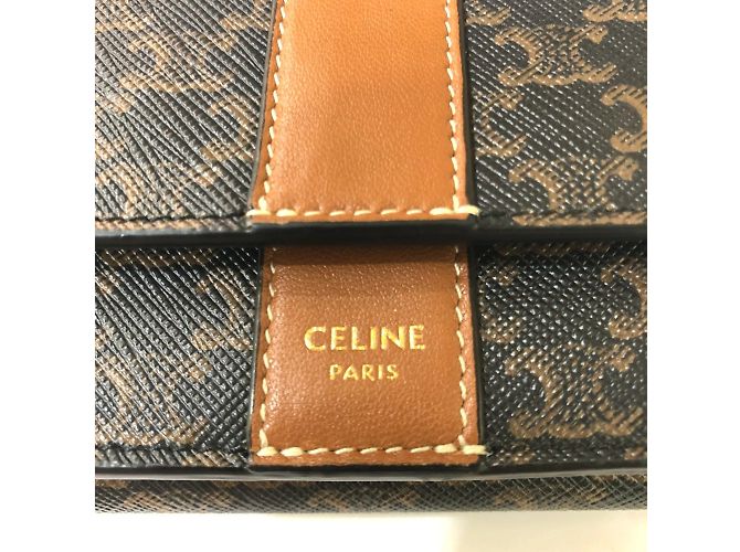 Céline Celine Triomphe Kompaktgeldbörse Braun - Ansicht 5
