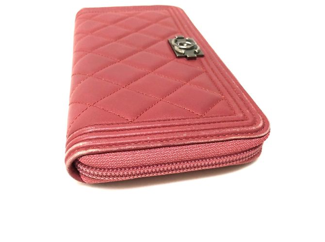 Chanel A68733 Boy Zip Around Long Wallet Rosa - vista 6