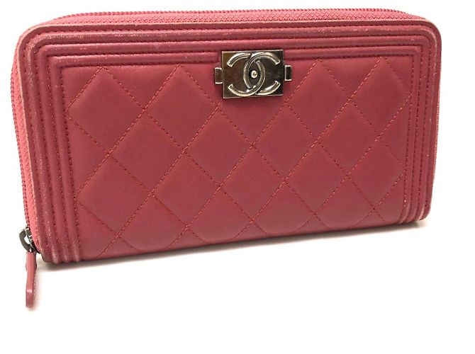 Chanel A68733 Boy Zip Around Long Wallet Rosa - vista 7