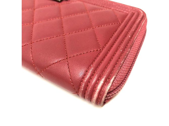 Chanel A68733 Boy Zip Around Long Wallet Rosa - vista 8