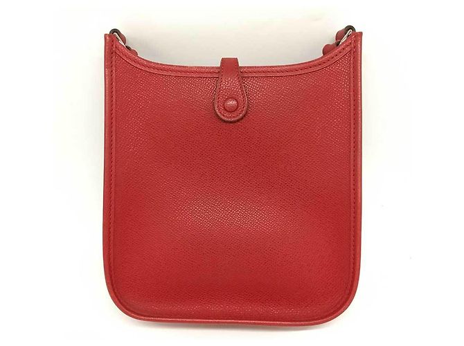 Hermès Borsa a spalla Pochette in pelle rossa Hermes Evelyn TPM Rosso - vista 3